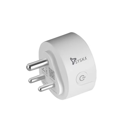 Syska Wi-Fi Smart Plug, for small Appliances (10A) Compatible with Alexa & Google Assistant