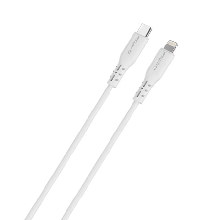 Stuffcool Celer Sync & Charge type C to L connector 150 cm (1.5 meter) PVC Cable, White