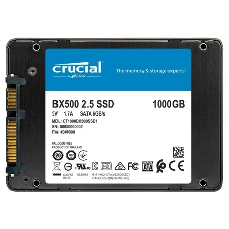 Crucial BX500 1000GB SATA 6.35 cm (2.5 inch) Internal SSD