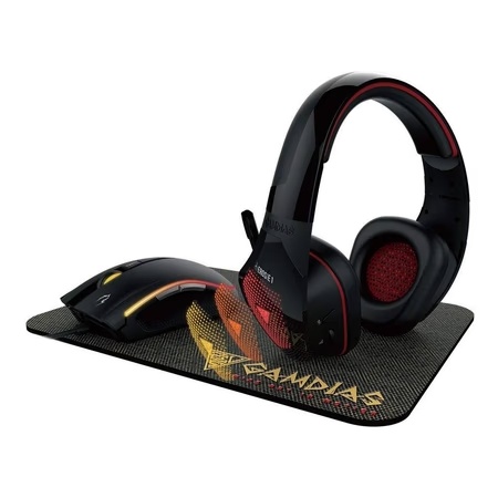 Gamdias Artemis E1 Wired Headphone with Mouse and Mouse Pad, Black
