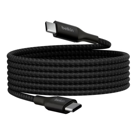 Belkin USB-C to USB-C Braided 100 cm (1 meters) 240W PD, Fast Charge and Sync Type C Cable, Black 4 Belkin USB-C to USB-C Braided 100 cm (1 meters) 240W PD, Fast Charge and Sync Type C Cable, Black