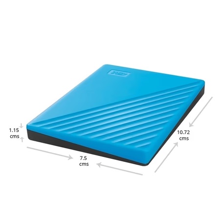 Western Digital 2 TB My Passport External Portable Hard Disk Drive (HDD), USB 3.0, Blue, WDBYVG0010BBK 2 Western Digital 2 TB My Passport External Portable Hard Disk Drive (HDD), USB 3.0, Blue, WDBYVG0010BBK