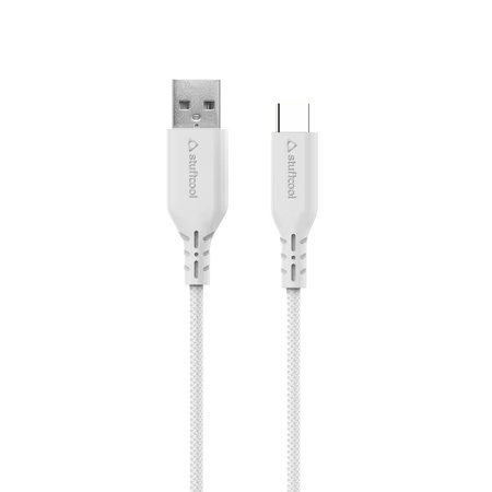 Stuffcool Alto C to A 120 cm (1.2 Meter) PET 65 Watts Cable, White