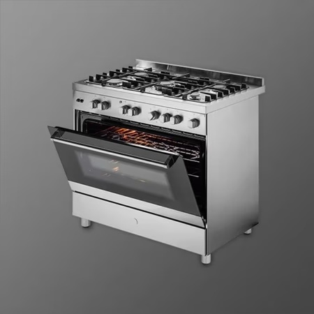 KAFF 90 cm Stainless Steel Finish Cooking Range with Electric Oven, KGM90