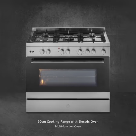 KAFF 90 cm Stainless Steel Finish Cooking Range with Electric Oven, KGM90