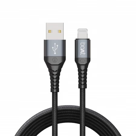 Boat LTG 550v3 USB to Lightning MFi Certified Cable, Mercurial Black