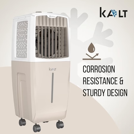 Havells Kalt GHRACAAD008 Personal Air Cooler with 24 Litre Capacity, White and Brown 4 Havells Kalt GHRACAAD008 Personal Air Cooler with 24 Litre Capacity, White and Brown