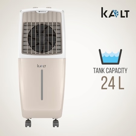 Havells Kalt GHRACAAD008 Personal Air Cooler with 24 Litre Capacity, White and Brown 7 Havells Kalt GHRACAAD008 Personal Air Cooler with 24 Litre Capacity, White and Brown