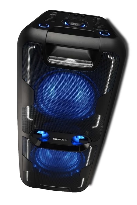 Sharp 240W PS-930 Party Speaker, Black, 240 Watts 6 Sharp 240W PS-930 Party Speaker, Black, 240 Watts