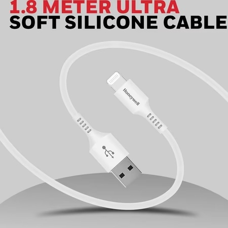 Honeywell 1.8 Meter MFi Certified Apple Lightning Cable, White 3 Honeywell 1.8 Meter MFi Certified Apple Lightning Cable, White