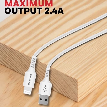 Honeywell 1.8 Meter MFi Certified Apple Lightning Cable, White 5 Honeywell 1.8 Meter MFi Certified Apple Lightning Cable, White