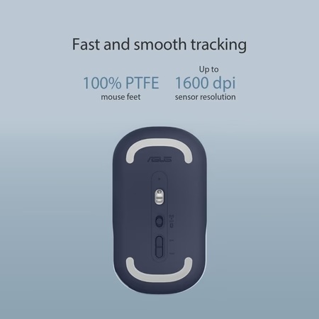 Asus Marshmallow MD100 Wireless Mouse, Quiet Blue, (Solar Blue cover also included) 6 Asus Marshmallow MD100 Wireless Mouse, Quiet Blue, (Solar Blue cover also included)