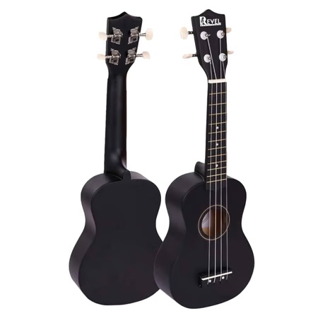 Revel RVL-UK21-BK Ukulele, Black