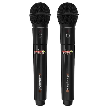 Persang Symphony PK-8080 Karaoke System (Two Cordless Mic with 5001 Songs), Black