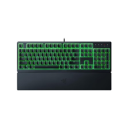 Razer Ornata V3 X Gaming Keyboard, Classic Black, Low-Profile Keys, Silent Membrane Switches, UV-Coated Keycaps, Spill Resistant, Chroma RGB Lighting, Ergonomic Wrist Rest